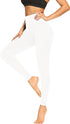 High Waisted Womens Black Workout Leggings - Running Tummy Control Yoga Pants
